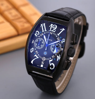 Men's Quartz 6-Hand Second Running Flange Watch