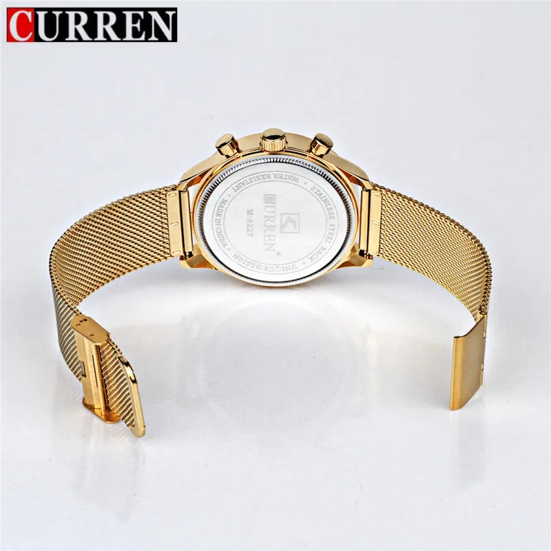 Fashion Watch men Luxury top brand steel men watch waterproof Wristwatch Men Clock quartz watch gold sports casual CURREN 8227