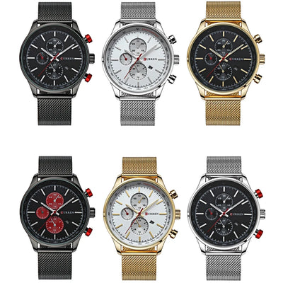 Fashion Watch men Luxury top brand steel men watch waterproof Wristwatch Men Clock quartz watch gold sports casual CURREN 8227