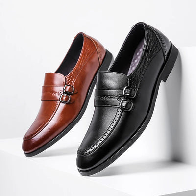 Yomior Brand New Italian Autumn Fashion Men Casual Shoes Formal Dress Loafers Business Wedding Pointed Toe Slip-On Brogue Shoes