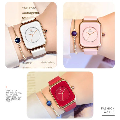 WWOOR Luxury Brand Watches For Women Fashion Square