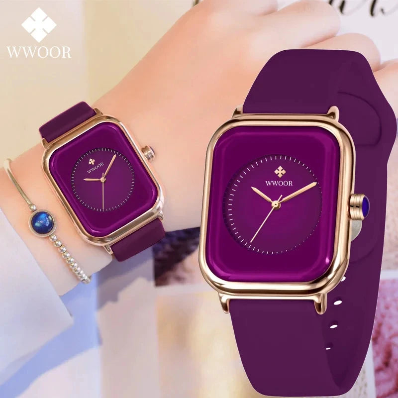 WWOOR Luxury Brand Watches For Women Fashion Square