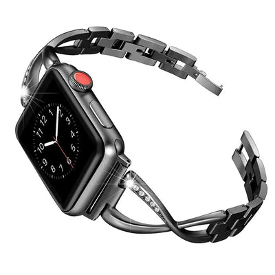 Stainless steel strap for Apple watch band 40mm/44mm iWatch band 38mm/42mm Diamond Metal bracelet Apple watch series 6 5 4 3 se